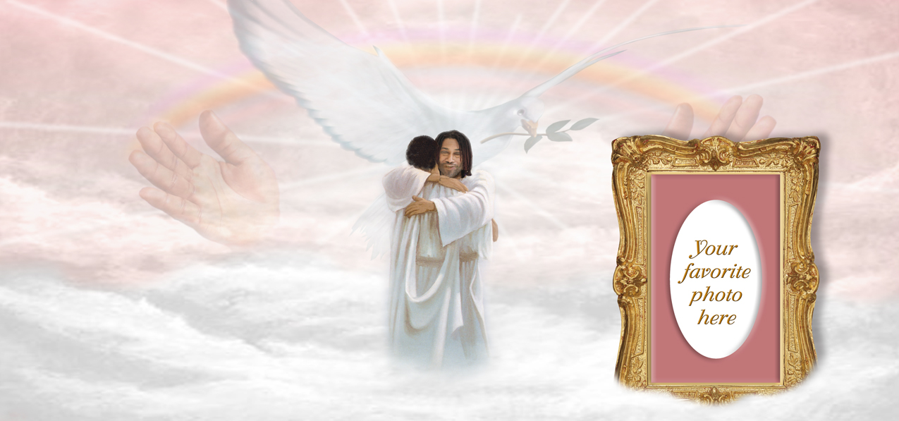 In Gods Arms (AA) Clouds Pink